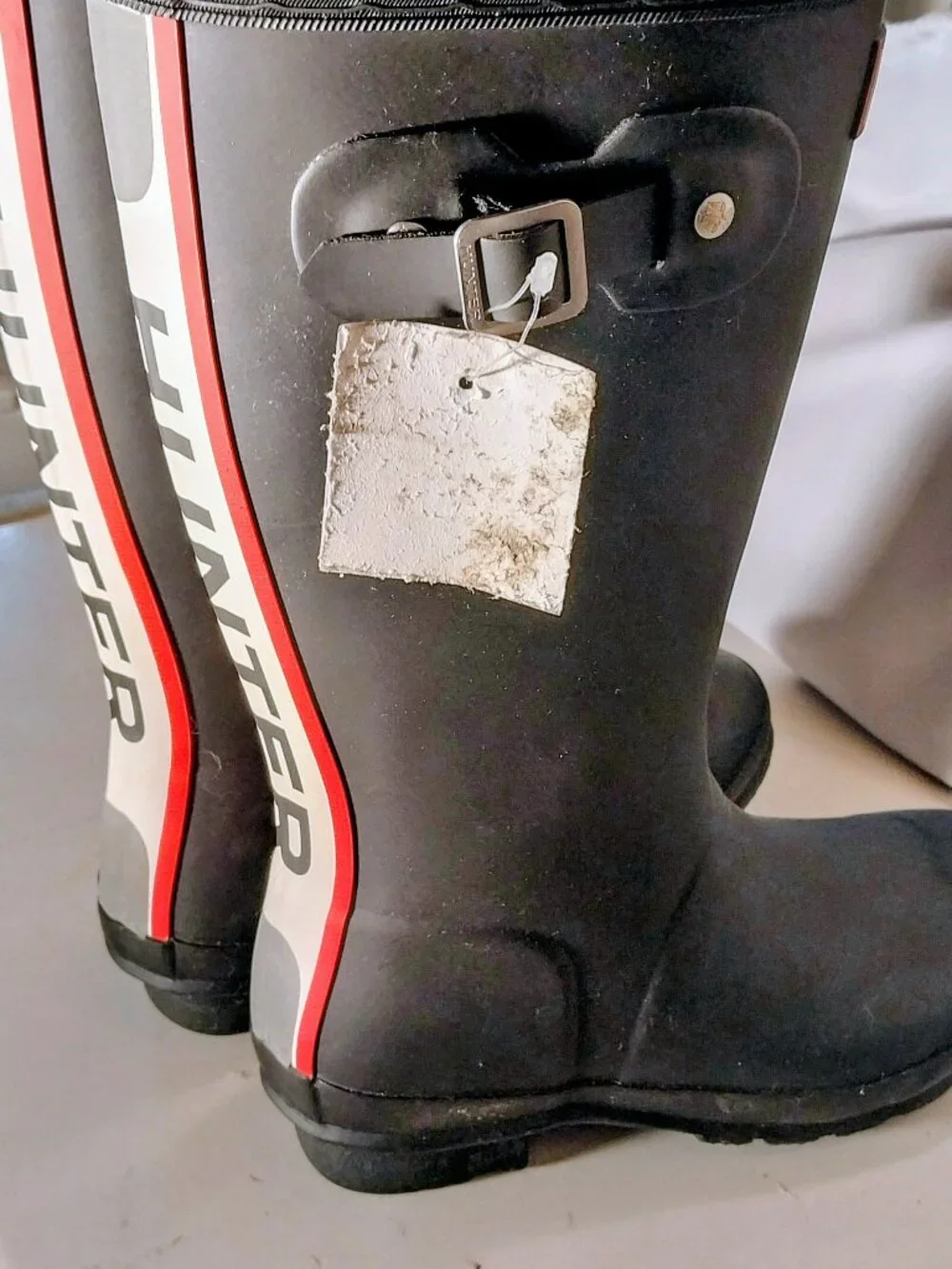 NWT Hunter Kids' Original Tri-Colour Logo Backstrap Rain Boot Size 2b/3g